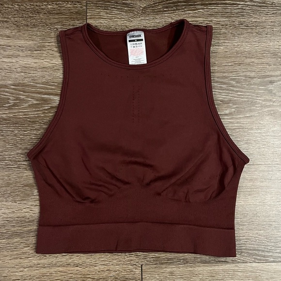 Gymshark | Sweat Seamless Midi Tank in Maroon Size Medium - Picture 5 of 6